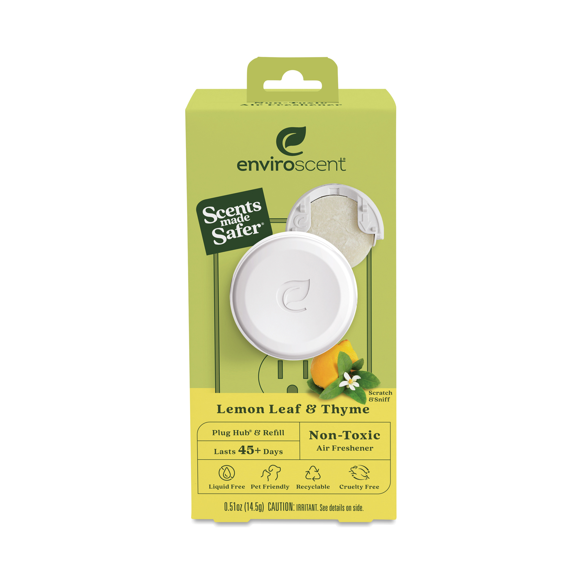 Enviroscent PlugIn Air Freshener Starter Kit, Lemon Leaf & Thyme Thrive Market