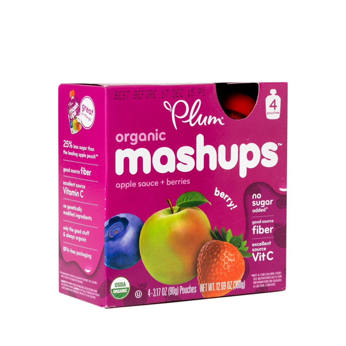 Organic Fruit Mashups Squeezeable Fruit, Mixed Berry