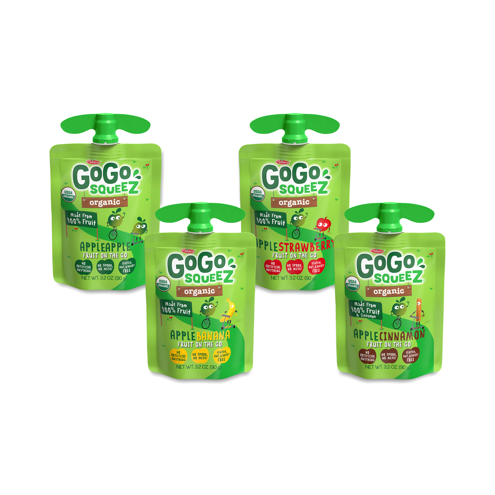 GoGo squeeZ Organic Applesauce Variety Pack, Apple, Banana