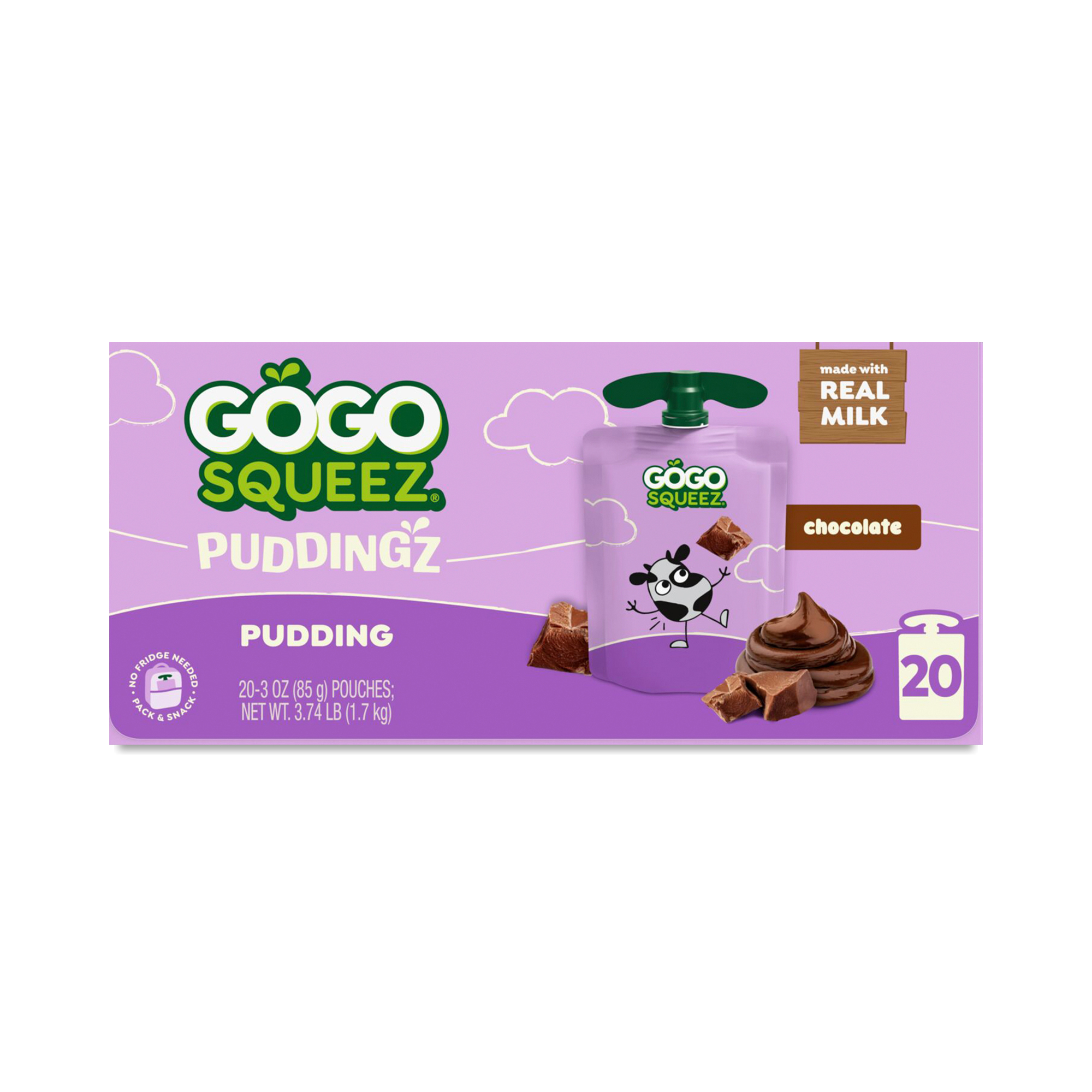 GoGo squeeZ PuddingZ Snacks, Chocolate, Value Size | Thrive Market