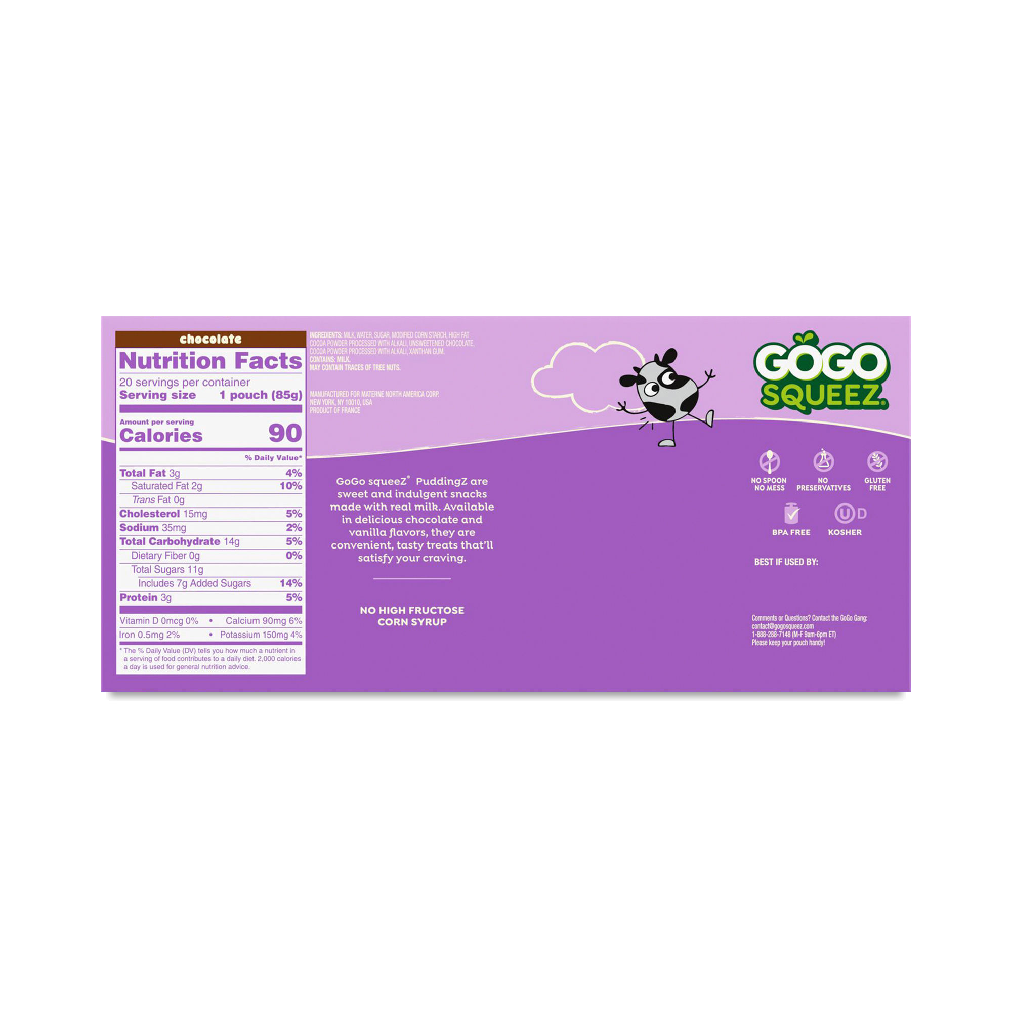GoGo squeeZ PuddingZ Snacks, Chocolate, Value Size | Thrive Market