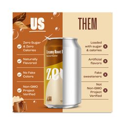 Zero Sugar Soda, Creamy Root Beer