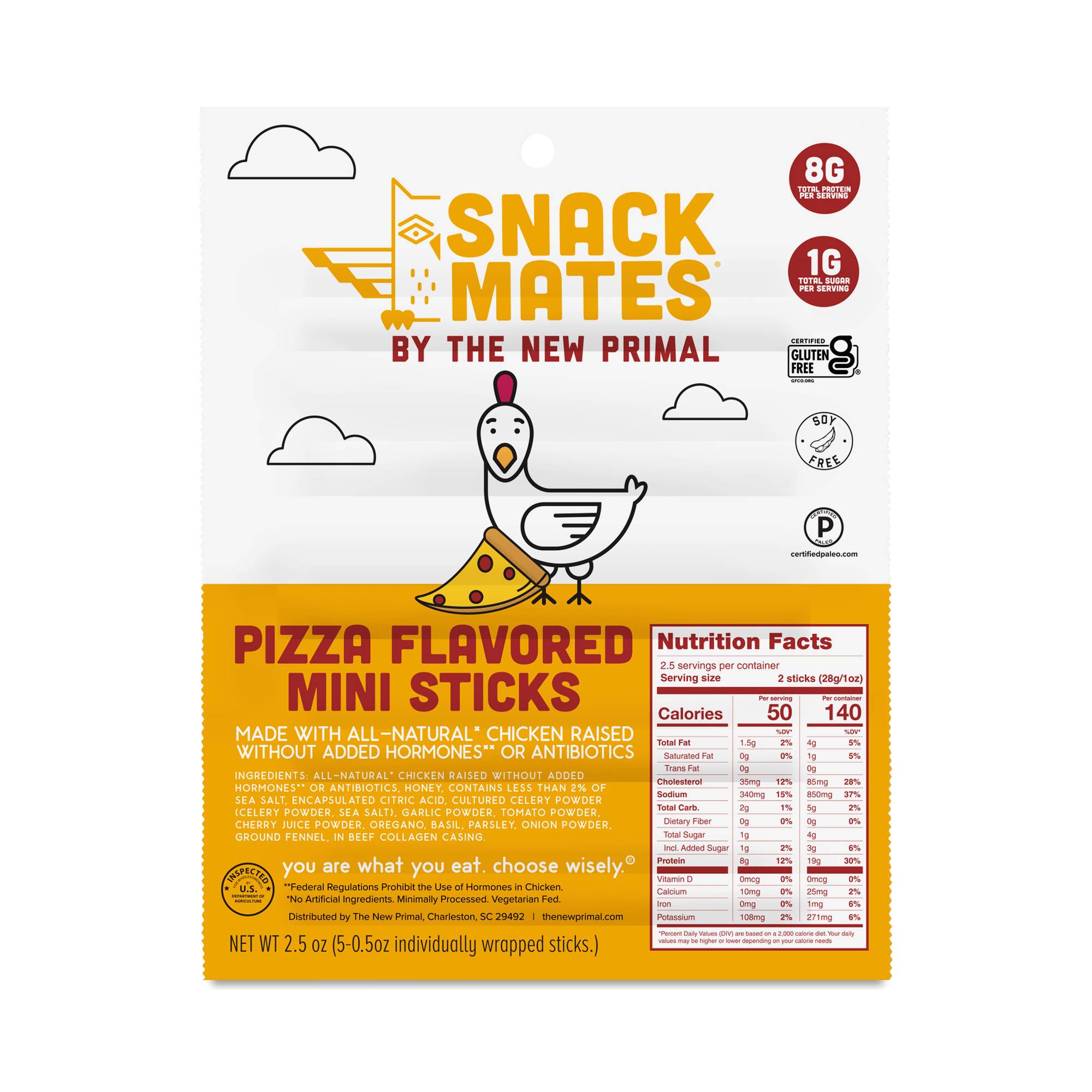 Snack Mates Sticks, Pizza