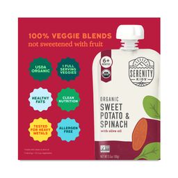 Organic Sweet Potato & Spinach with Olive Oil Baby Food