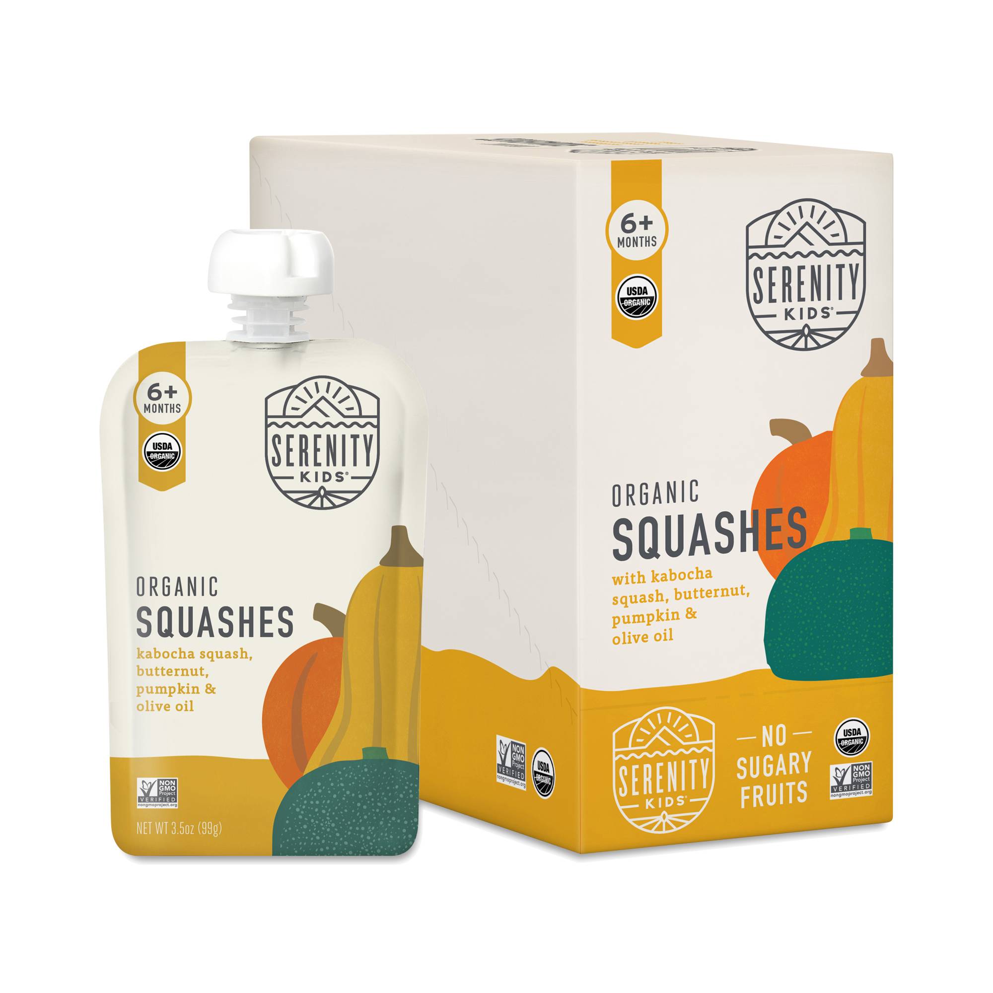 Organic Squashes with Kabocha Squash, Butternut, Pumpkin, and Olive Oil Baby Food