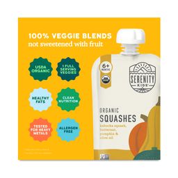 Organic Squashes with Kabocha Squash, Butternut, Pumpkin, and Olive Oil Baby Food