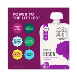 Grass Fed Bison with Organic Kabocha Squash & Spinach Baby Food