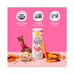 Organic Grain Free Puffs, Carrot & Beet