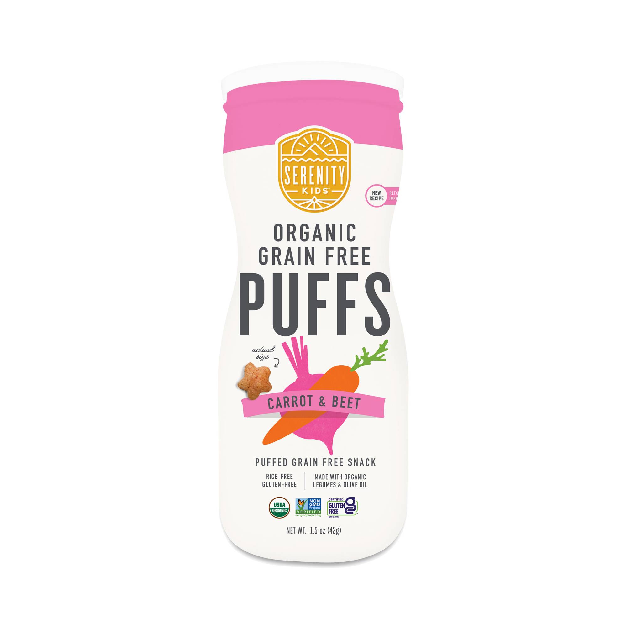 Organic Grain Free Puffs, Carrot & Beet