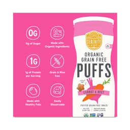 Organic Grain Free Puffs, Carrot & Beet