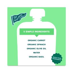 Organic Carrots & Spinach with Basil and Olive Oil Baby Food