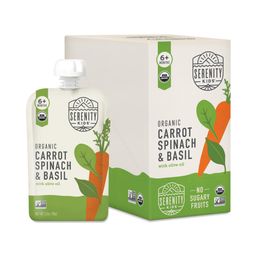 Organic Carrots & Spinach with Basil and Olive Oil Baby Food