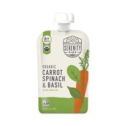 Organic Carrots & Spinach with Basil and Olive Oil Baby Food
