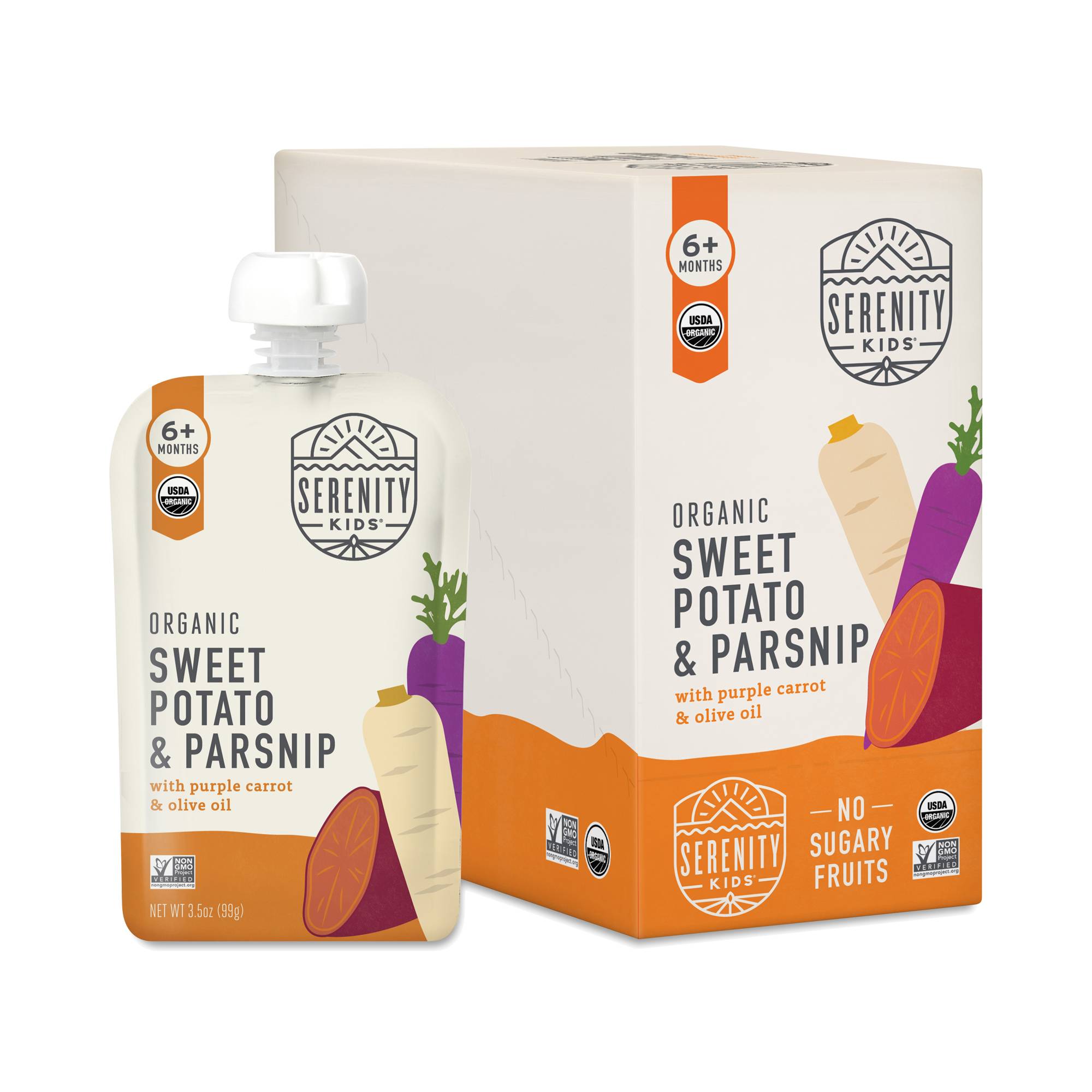 Organic Sweet Potato & Parsnips with Purple Carrot and Olive Oil Baby Food