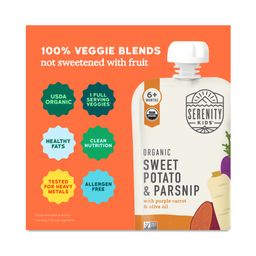 Organic Sweet Potato & Parsnips with Purple Carrot and Olive Oil Baby Food