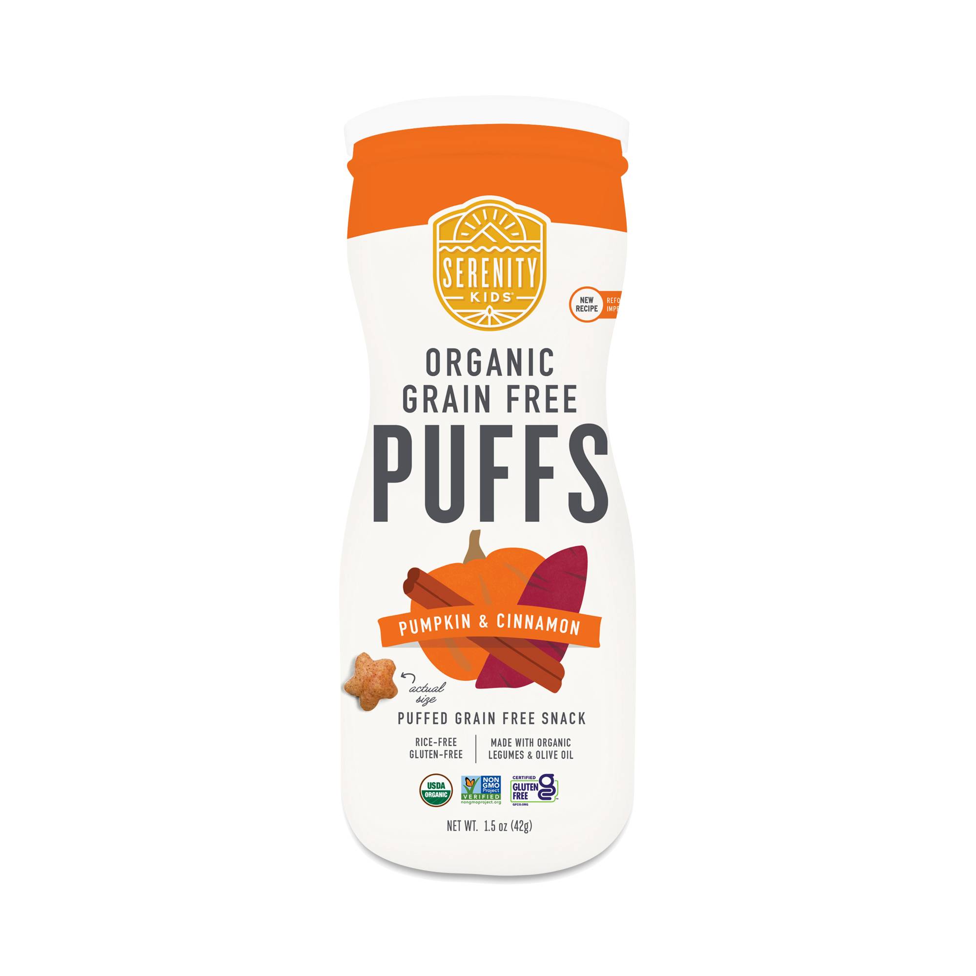 Organic Grain Free Puffs, Pumpkin & Cinnamon