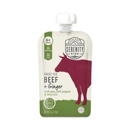 Grass Fed Beef with Organic Ginger, Red Pepper, Broccoli & Peas Baby Food