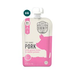 Baby Food Pouches, Free Range Pork with Organic Green Beans & Sweet Potato