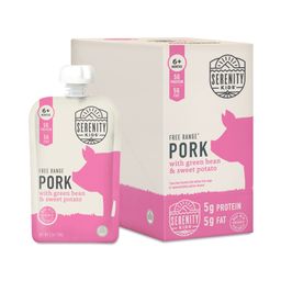 Baby Food Pouches, Free Range Pork with Organic Green Beans & Sweet Potato
