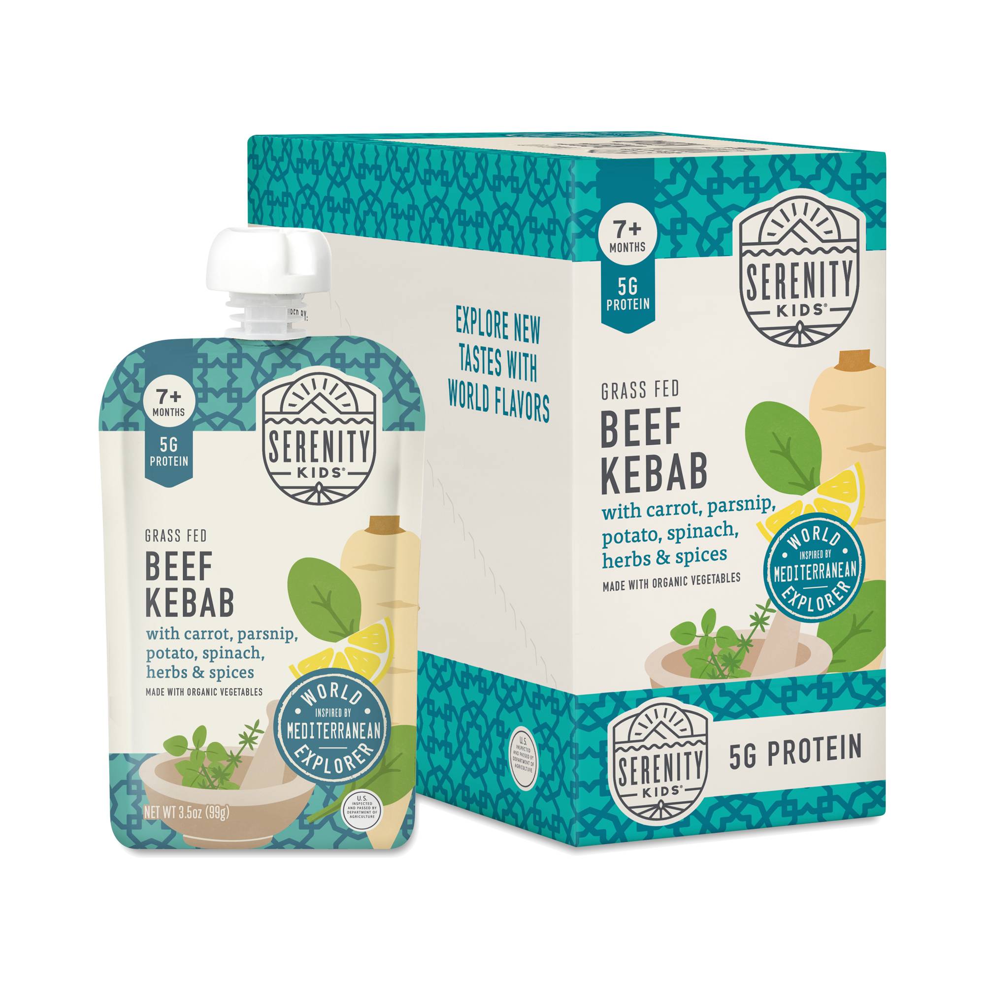 Baby Food Pouches, Beef Kebab