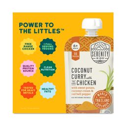 Baby Food Pouches, Coconut Curry with Free Range Chicken