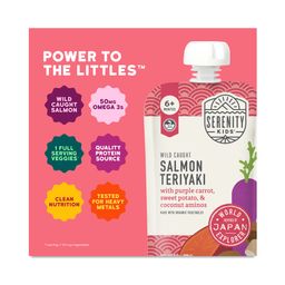 Baby Food Pouches, Wild Caught Salmon Teriyaki