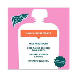 Baby Food Pouches, Free Range Pork Roast with Bone Broth, Organic Vegetables & Herbs