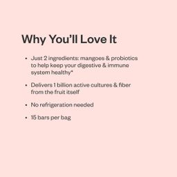 Probiotic Mini Fruit Bars, Mango