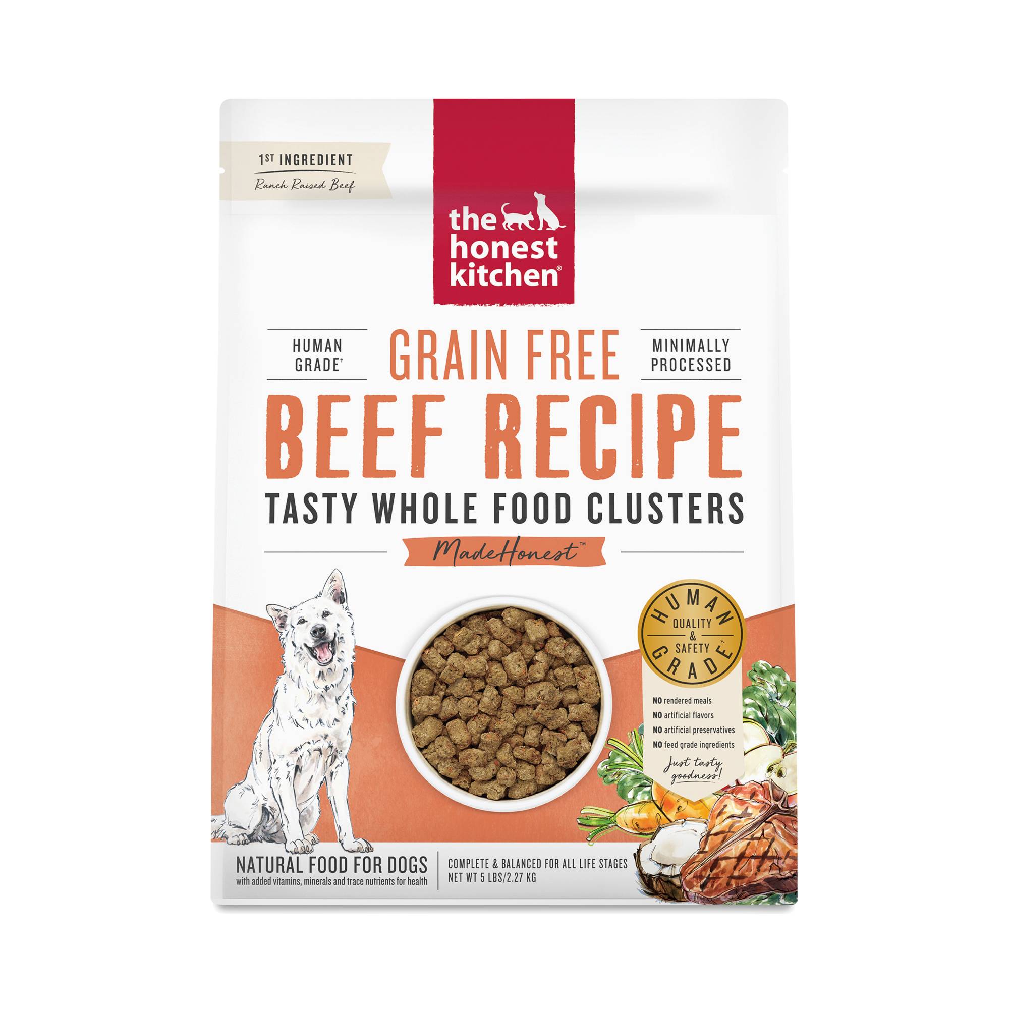 Grain Free Beef Whole Food Clusters Dry Dog Food