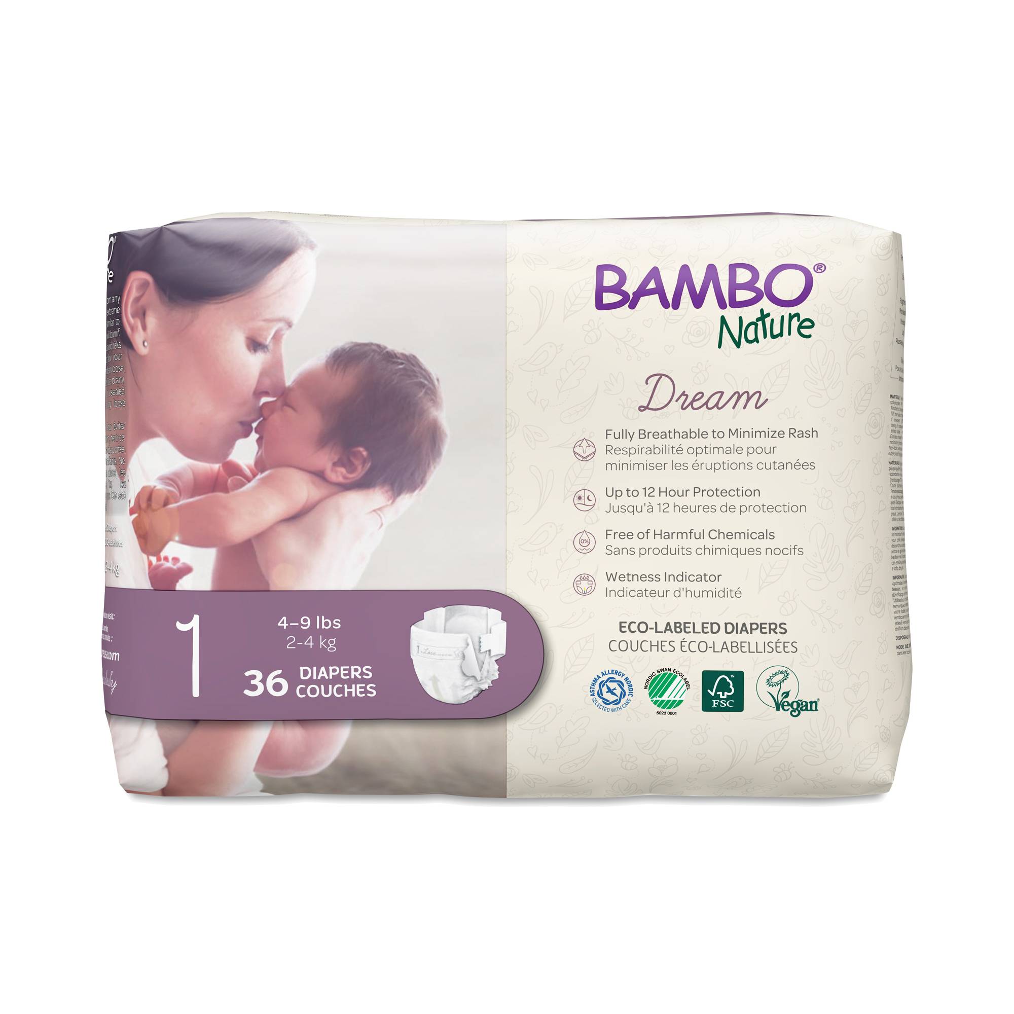 Dream Diapers, Size 1