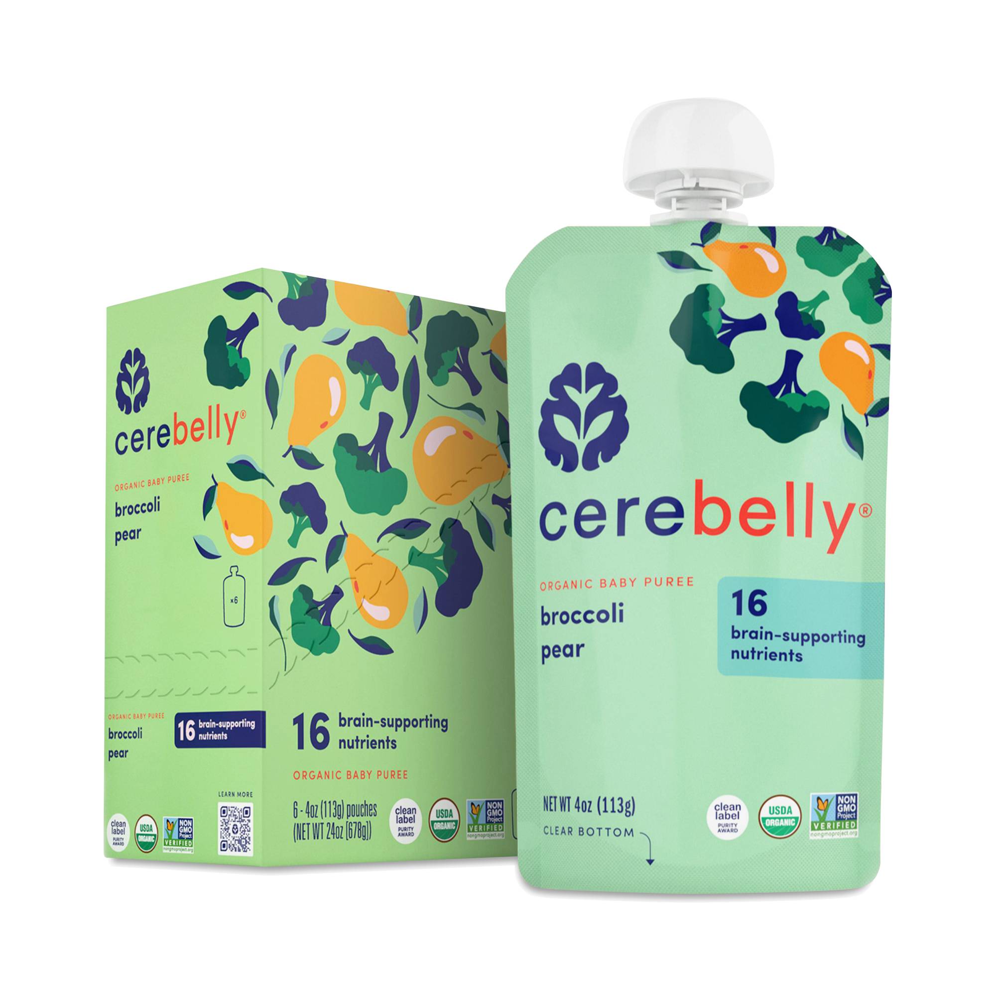 Organic Baby Food, Broccoli & Pear