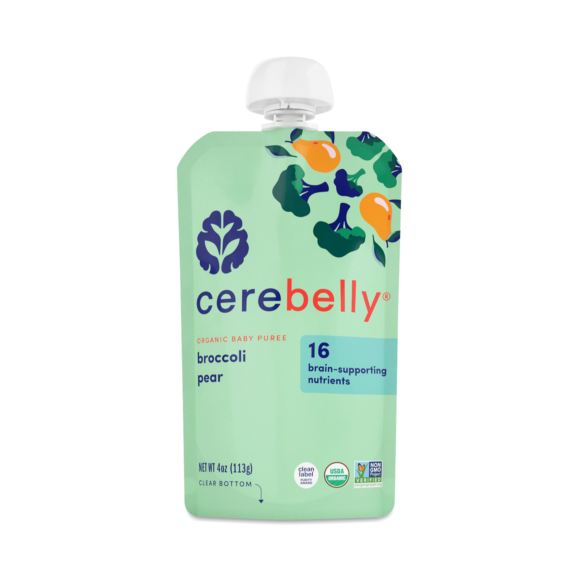 Cerebelly Organic Baby Food, Broccoli & Pear | Thrive Market