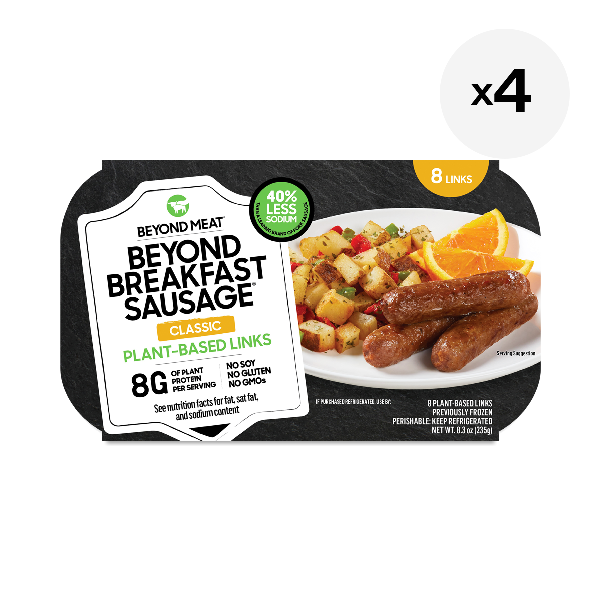 Beyond Breakfast Sausage Plant-Based Links, Classic, 4 Pack
