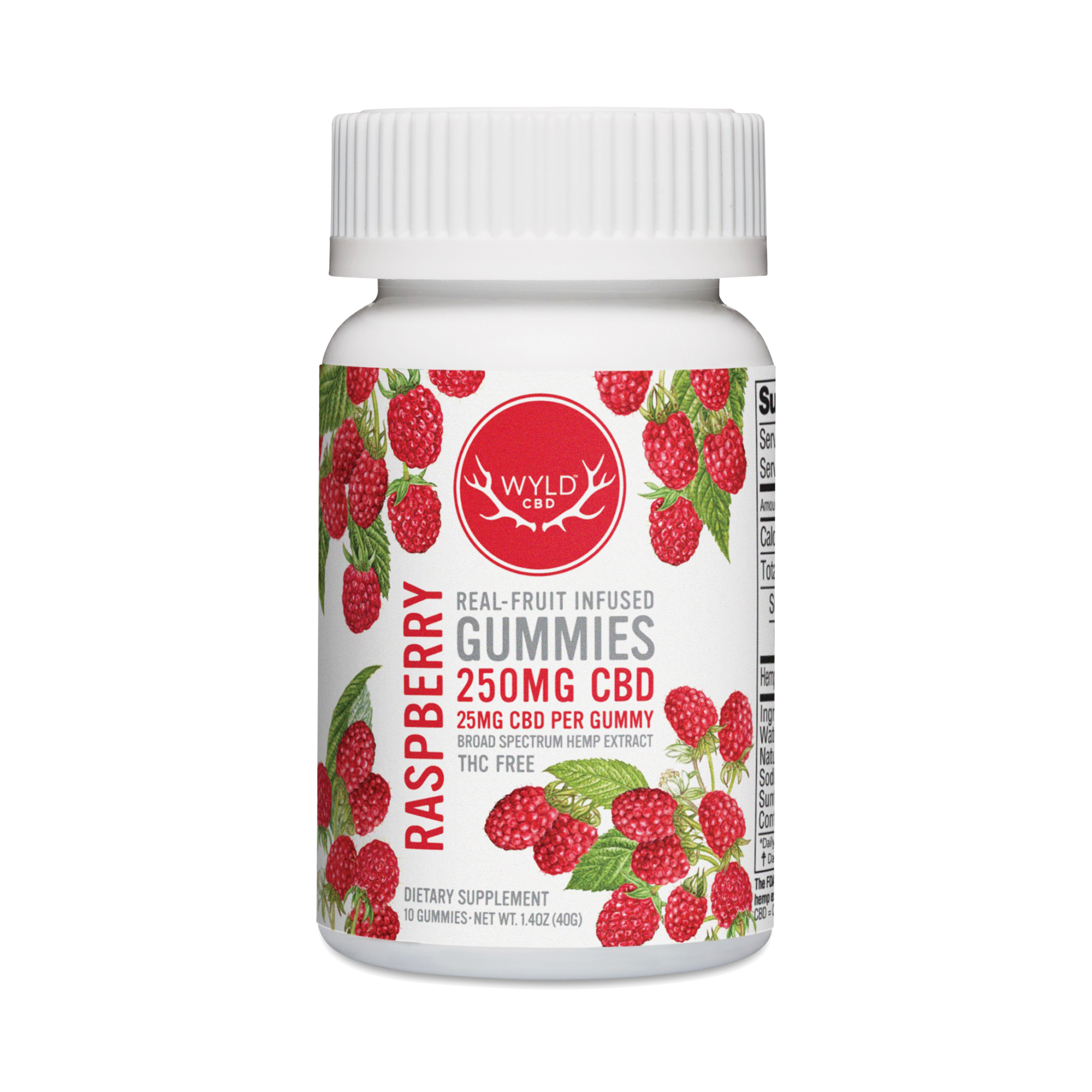WYLD CBD Raspberry CBD Gummy, 250 mg | Thrive Market