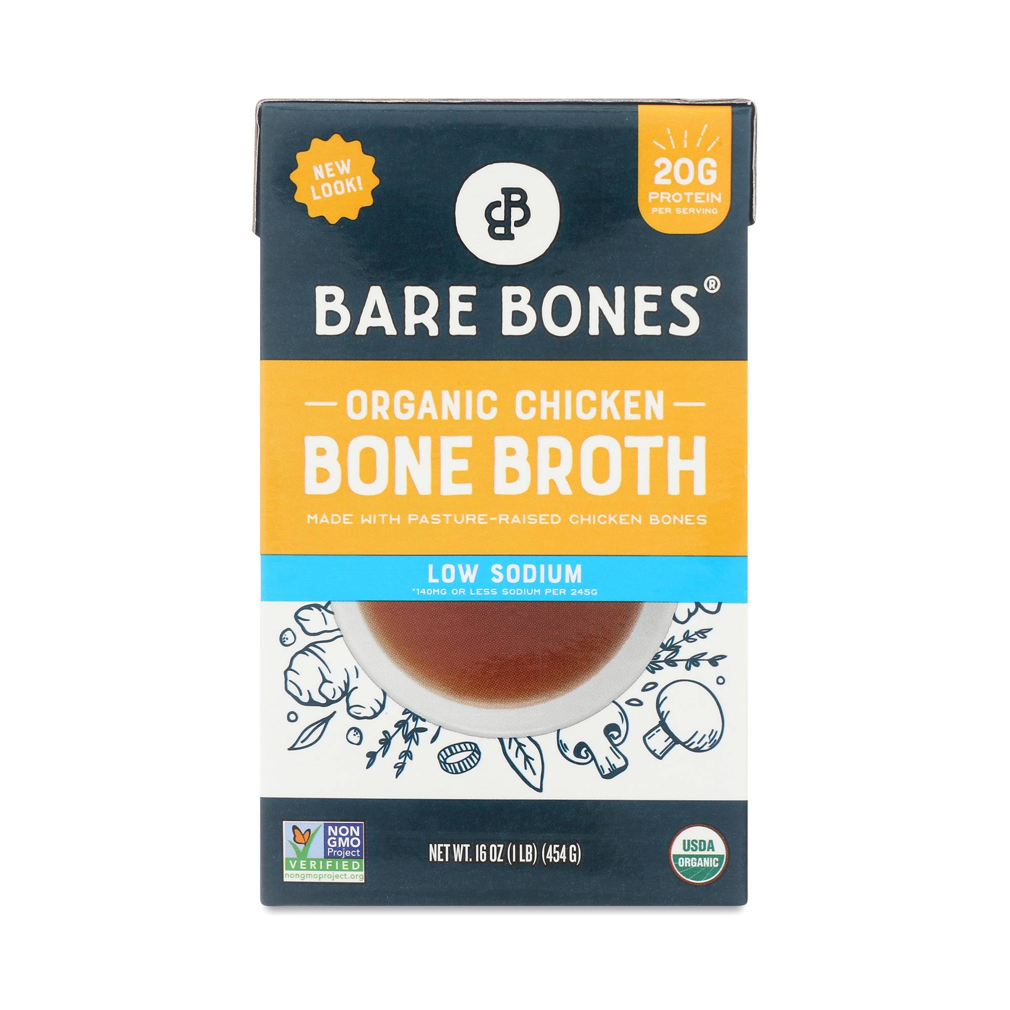 Low Sodium Bone Broth, Chicken