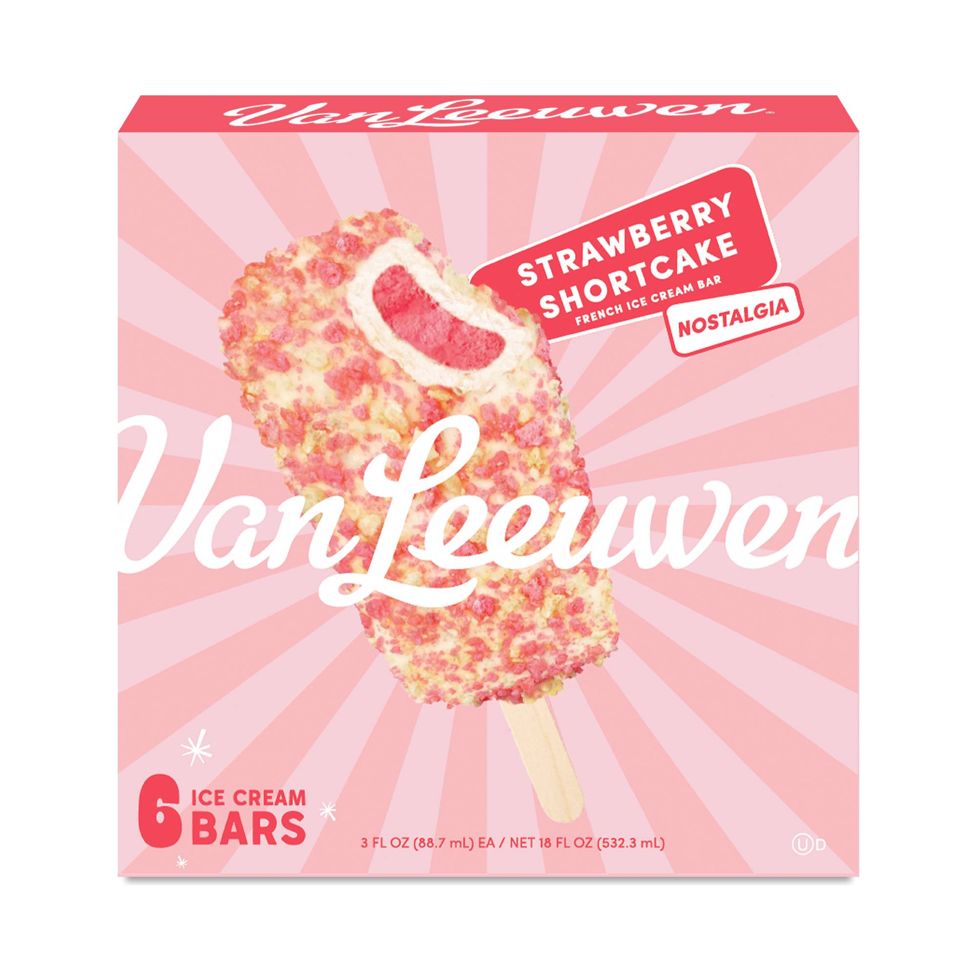 French Ice Cream Bars, Strawberry Shortcake