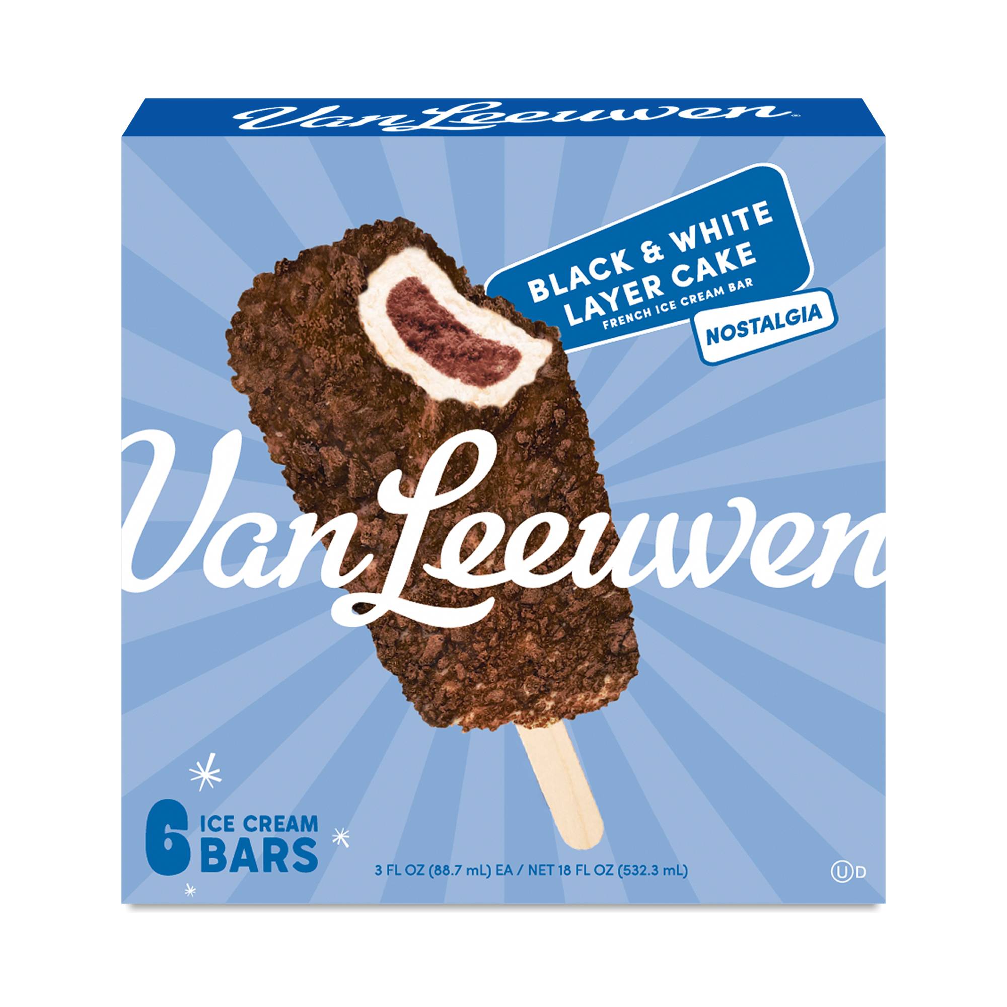 French Ice Cream Bars, Black & White Layer Cake