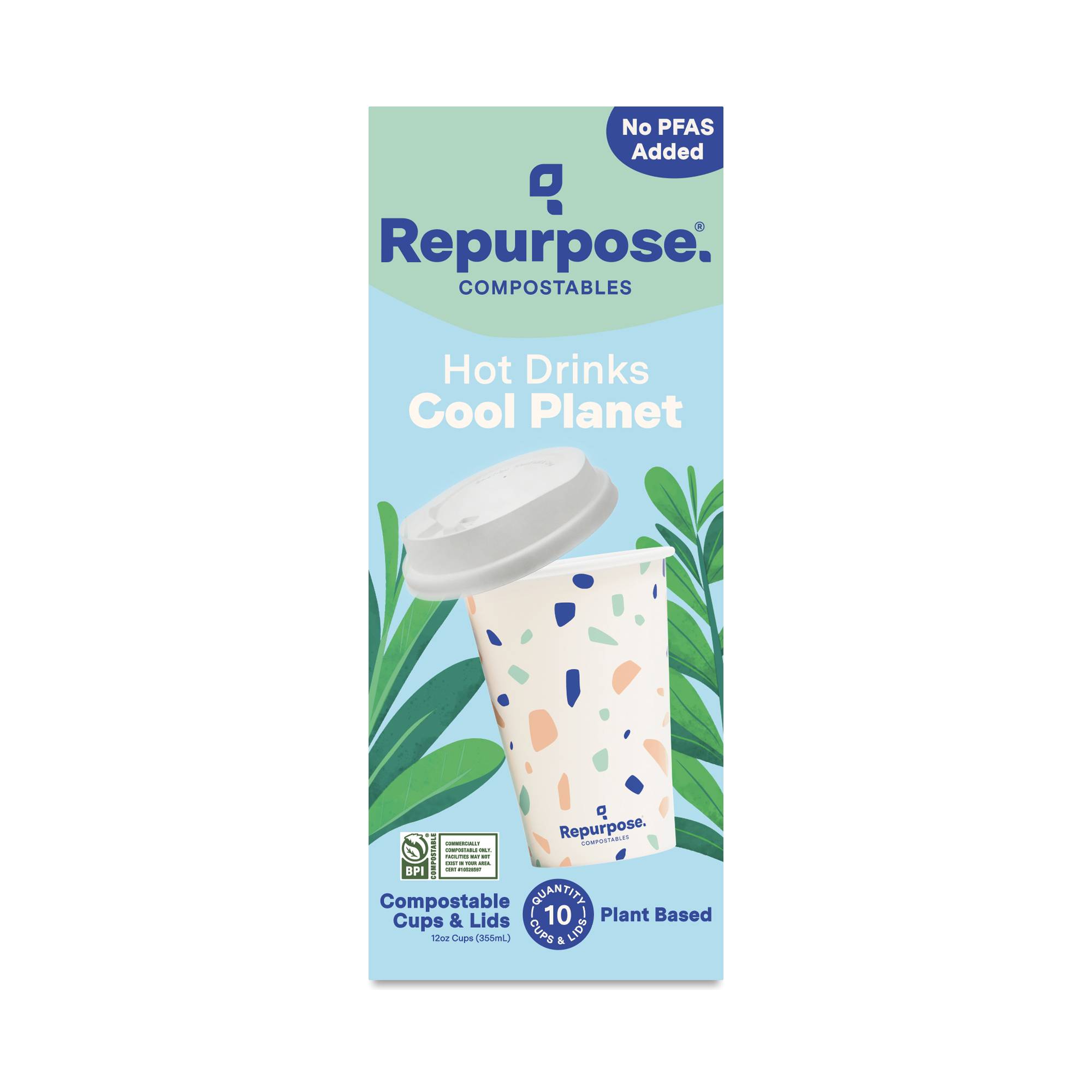 Compostable 12 oz Cup & Lid Set