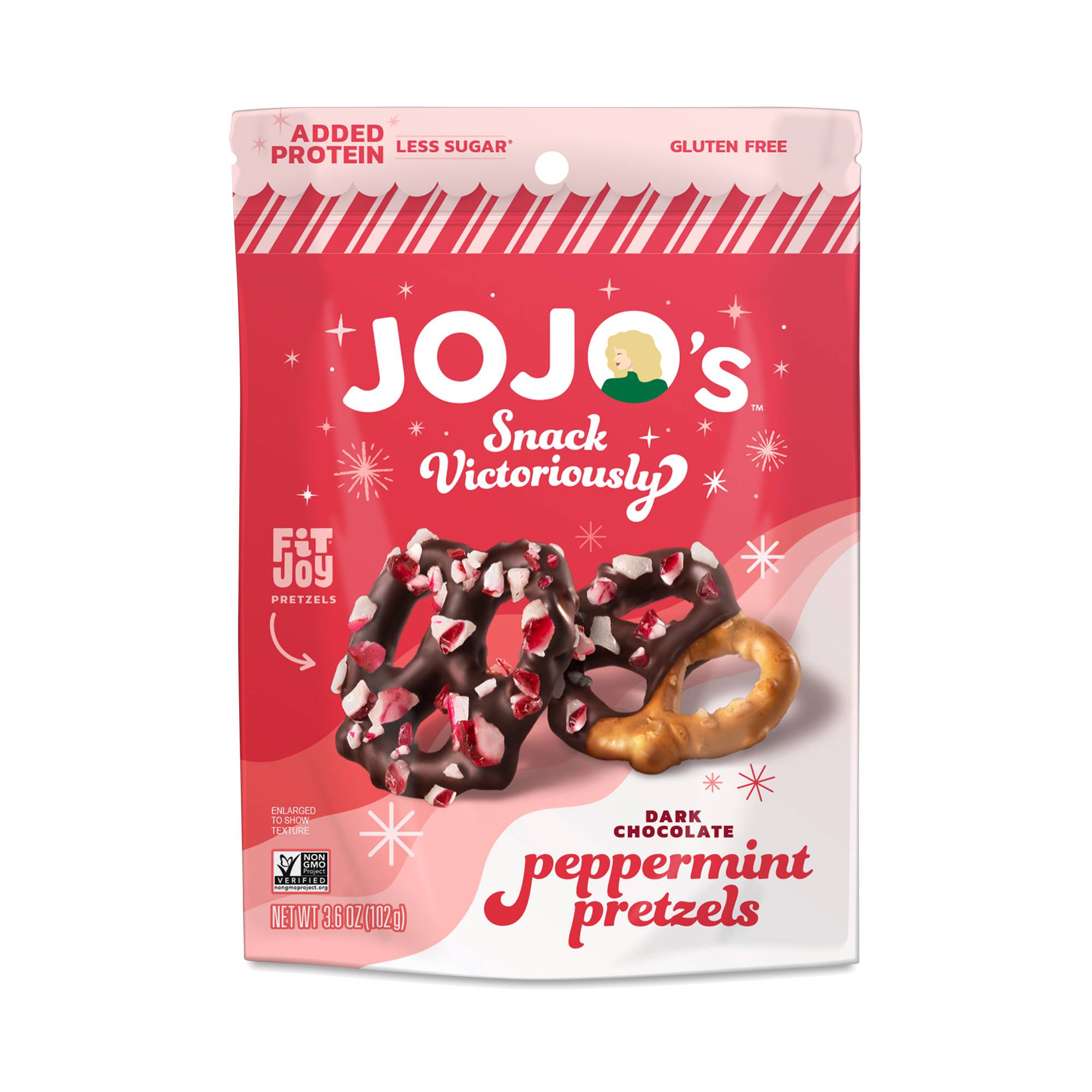 Dark Chocolate Covered Pretzels, Peppermint