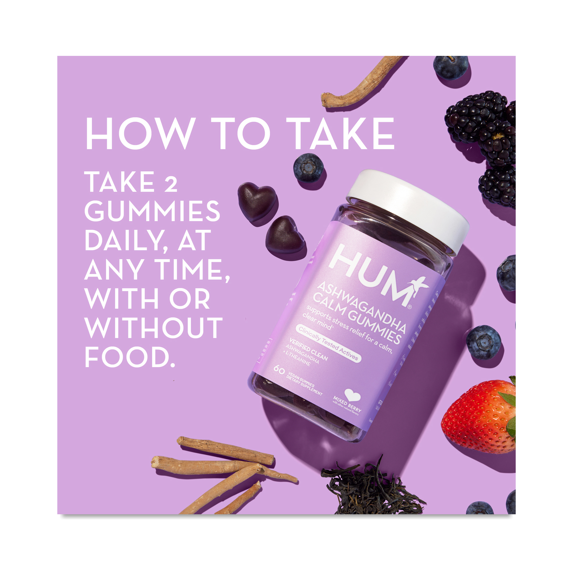 HUM Nutrition Gummies, Ashwagandha Calm | Thrive Market