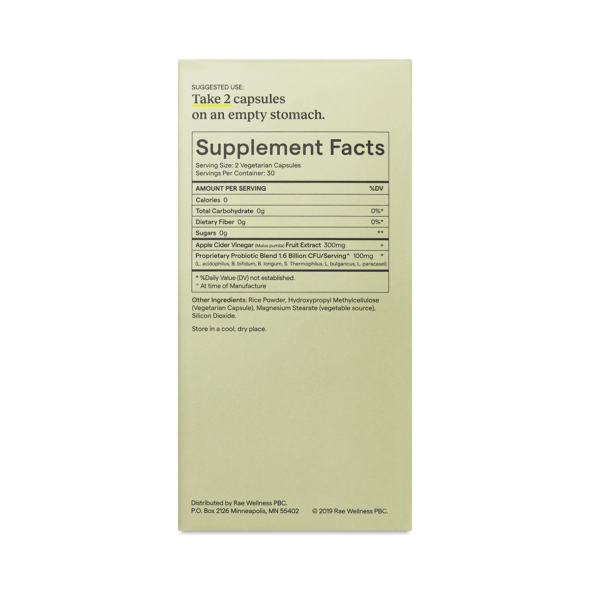 Rae Wellness Pre & Probiotic Capsules Thrive Market