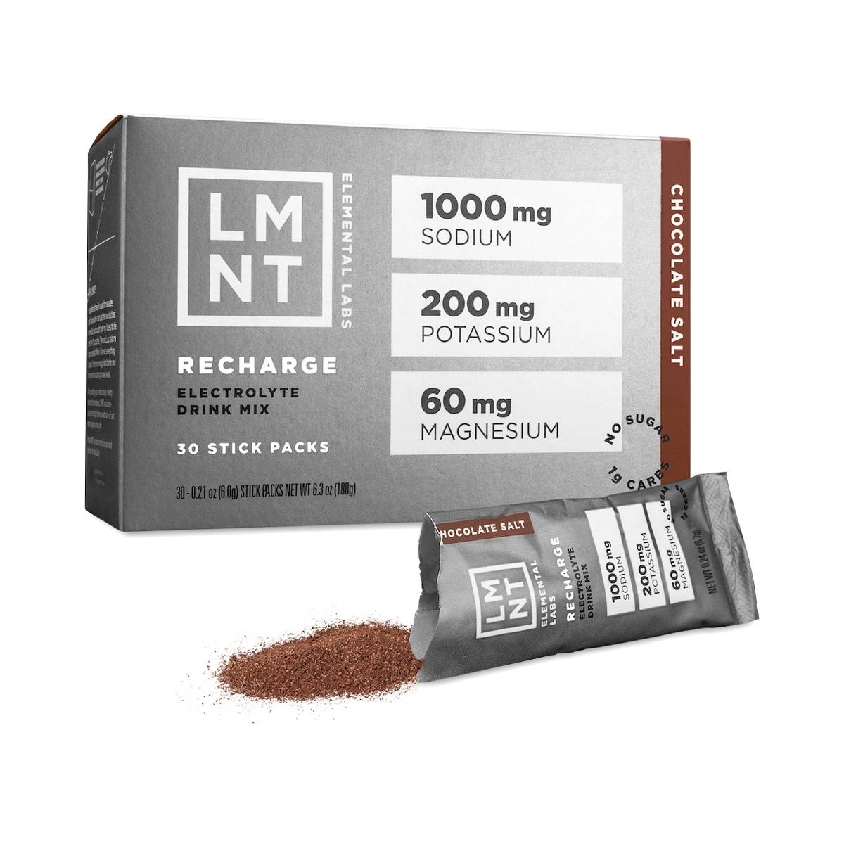 Elemental Labs LMNT Electrolyte Drink Mix, Chocolate Salt Thrive Market