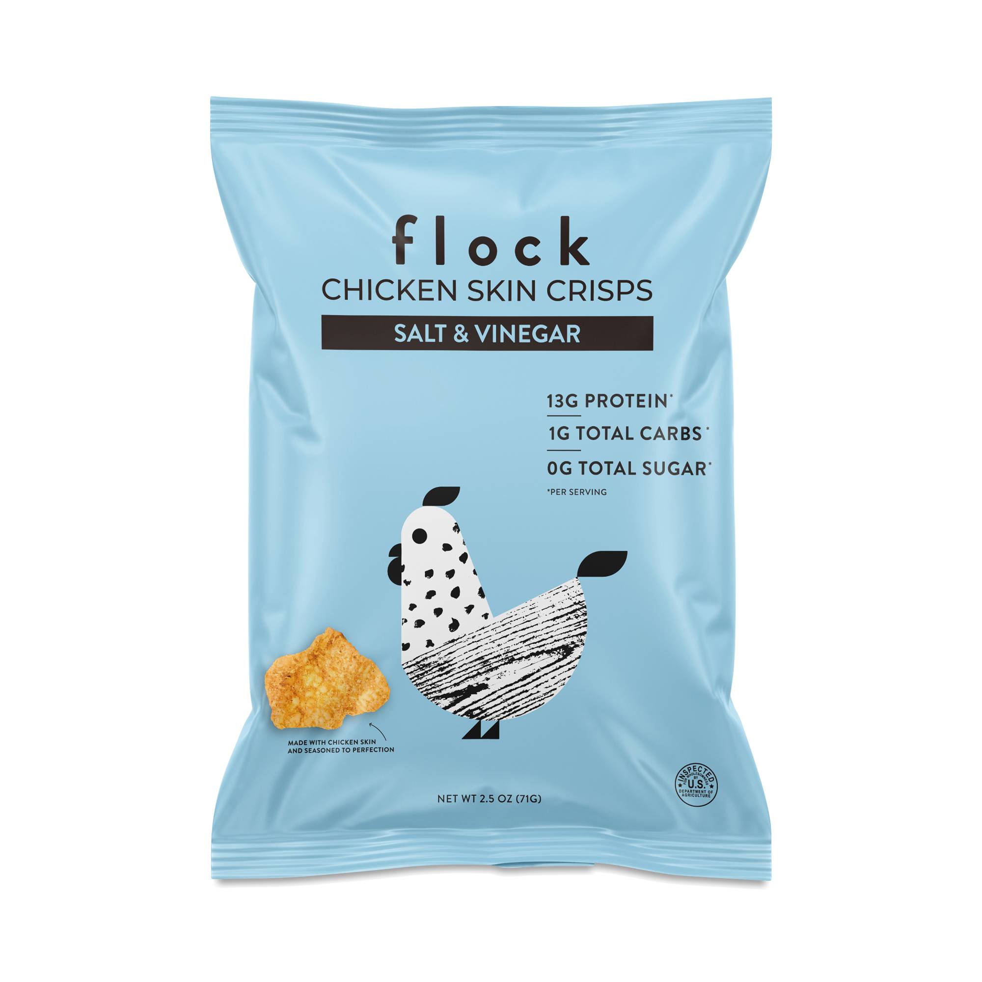 Chicken Skin Crisps, Salt & Vinegar