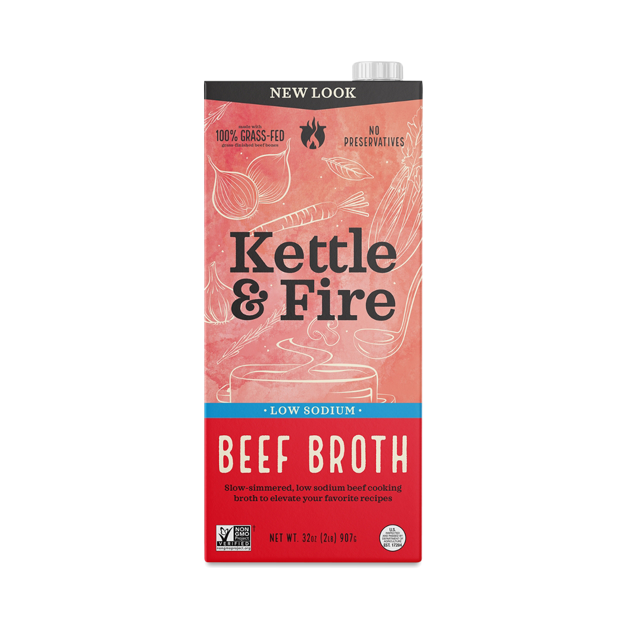 Kettle & Fire Low Sodium Cooking Broth, Beef Thrive Market
