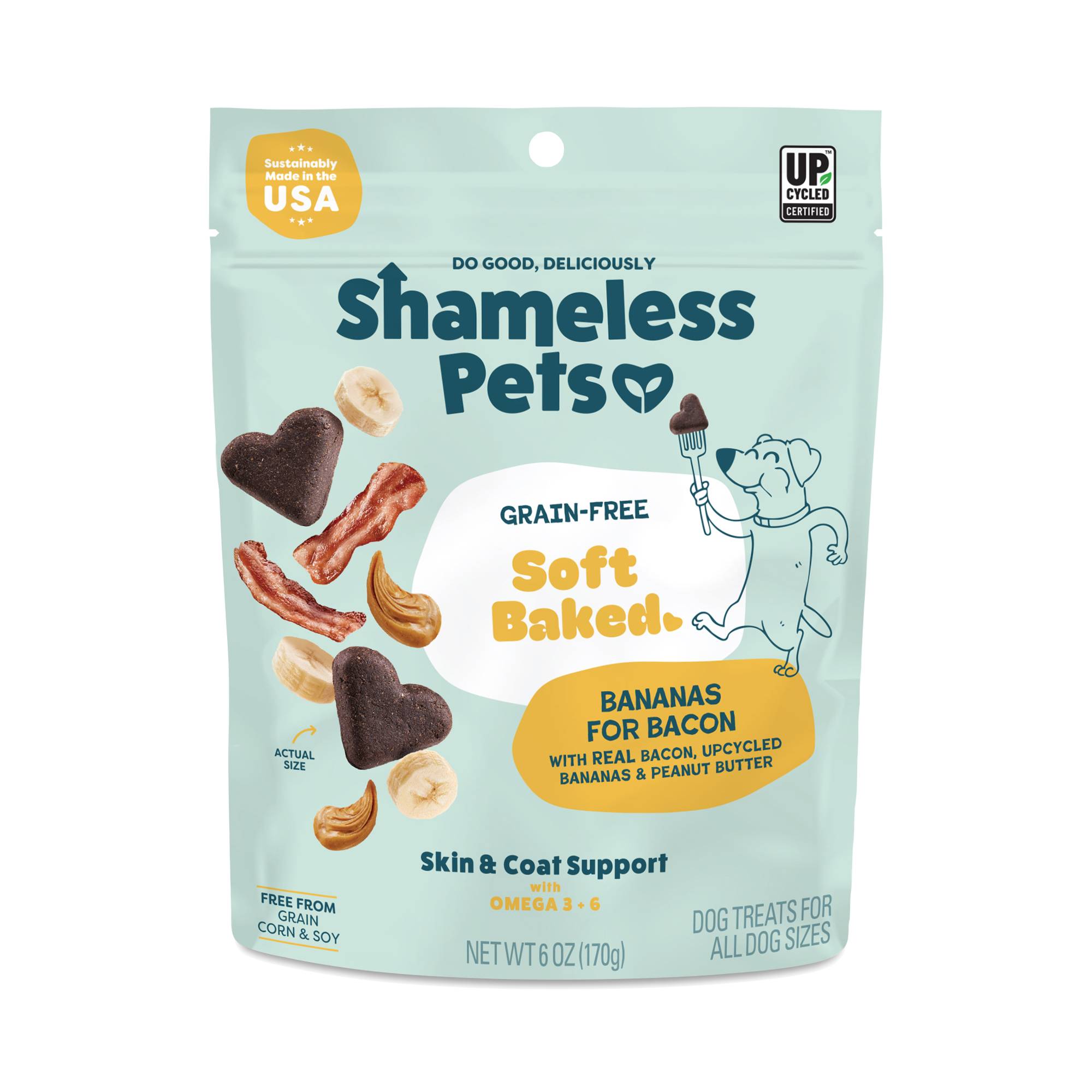 Soft-Baked Biscuit Dog Treats, Bananas for Bacon