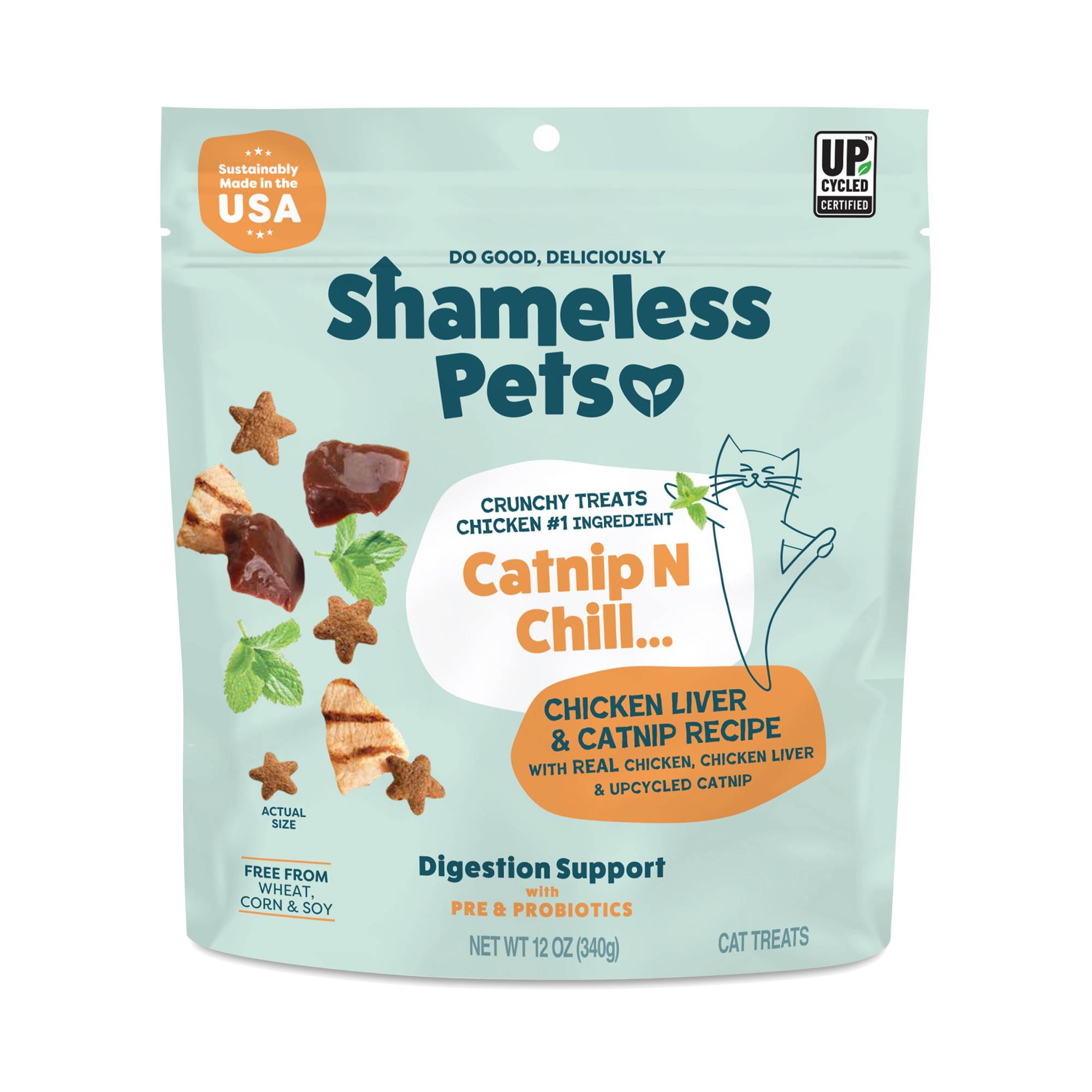 Catnip N Chill Crunchy Cat Treats, Chicken Liver, Value Size