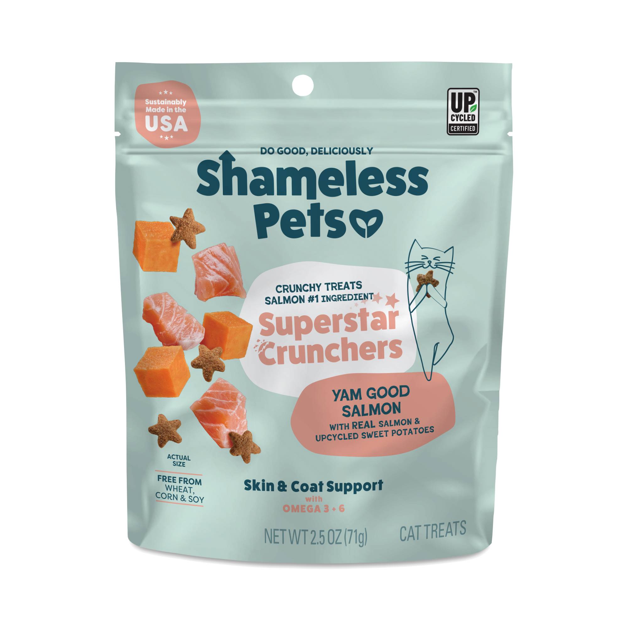 Superstar Crunchers Cat Treats, Yam Good Salmon
