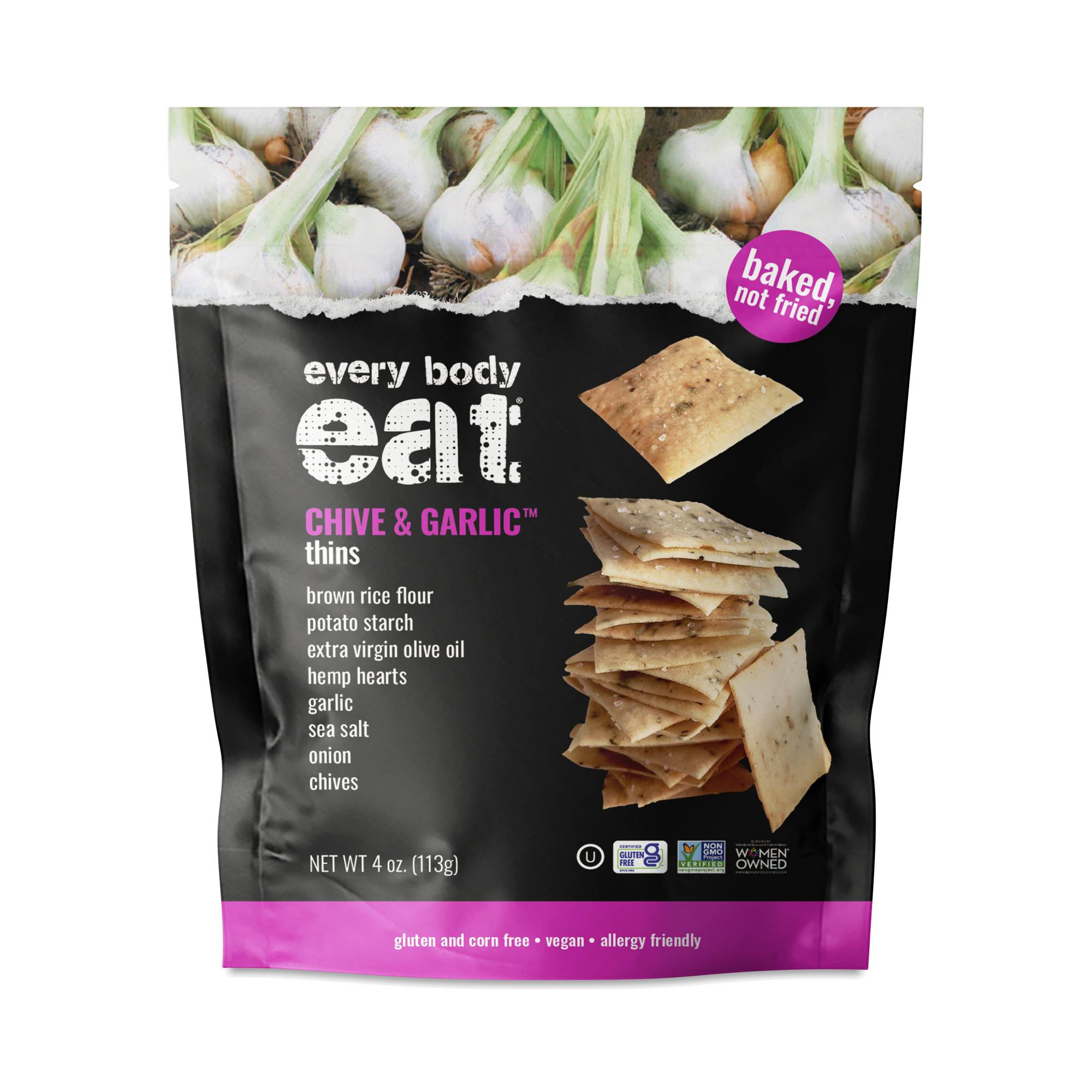 Snack Thins, Chive & Garlic