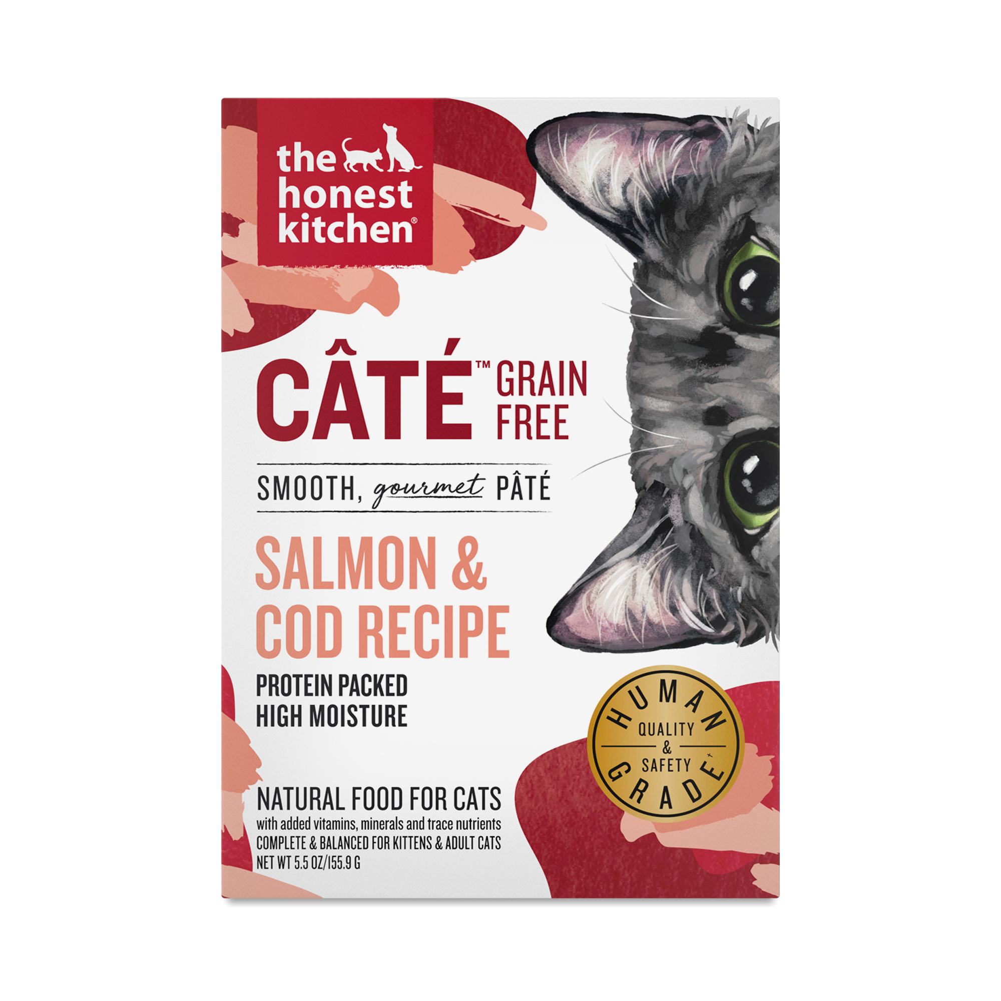 The Honest Kitchen Câté Grain Free Wet Cat Food, Salmon & Cod Pâté Thrive Market