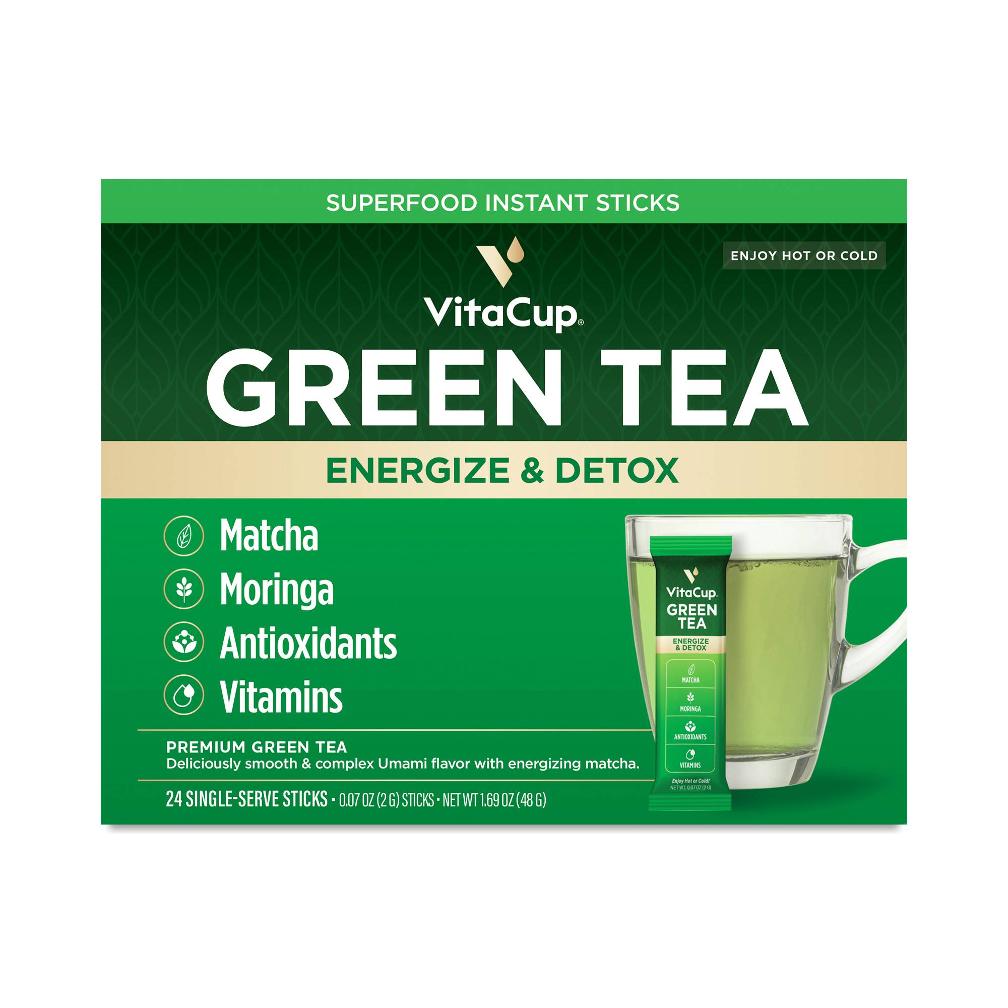 Instant Green Tea Sticks, Superfoods